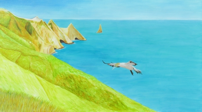 Bryce Brown's Contemporary Oil Painting - Cape Kidnappers