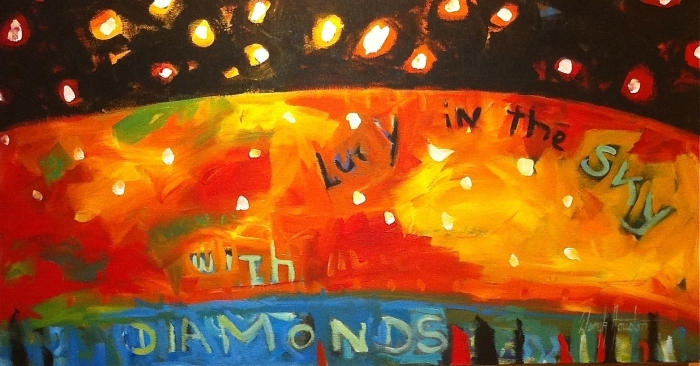 Deryk Houston's Contemporary Various Paintings - Lucy in the Sky with Diamonds