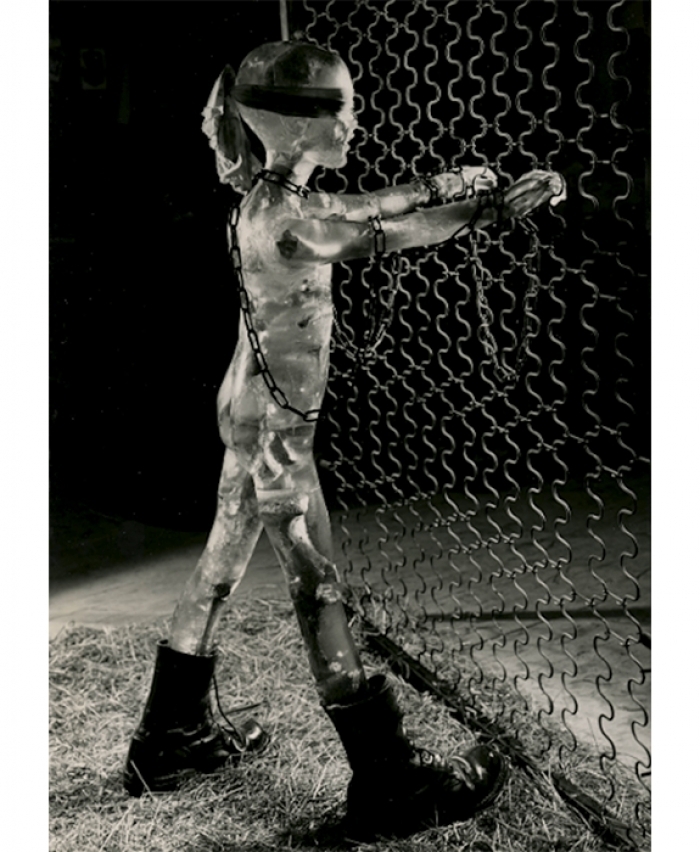 Claude Cehes's Contemporary Sculpture - Child Soldier