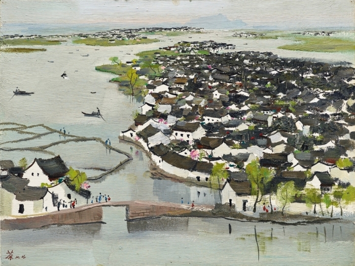 Wu Guanzhong’s Small Oil Painting “Luxun’s Hometown” was Auctioned for 39.97 Million Hong Kong Dollars