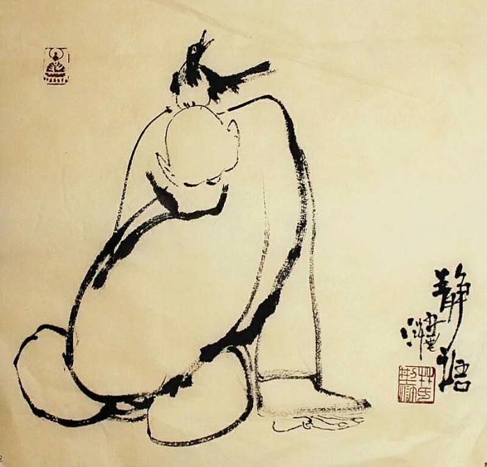 Lin Xinghu's Contemporary Chinese Painting - Series of Ink Paintings of Zenic Style (11 paintings)