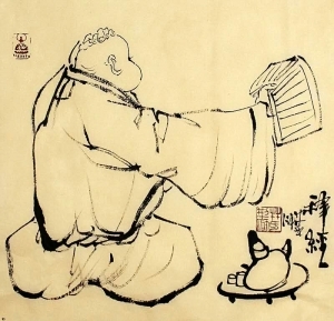 Contemporary Chinese Painting - Series of Ink Paintings of Zenic Style (11 paintings)