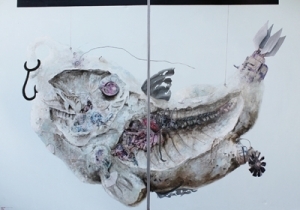 Contemporary Artwork by Indonesian Andis Gallery - Seri Ikan X (fosil)