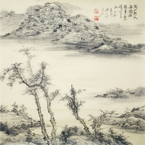 Contemporary Chinese Painting - Chinese Doufang Landscape
