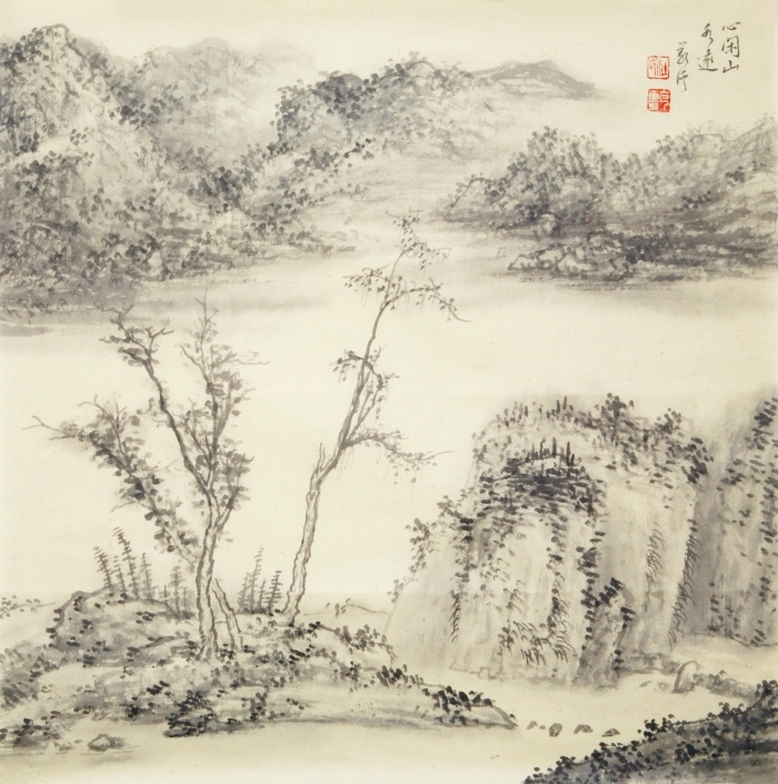 Hefeng Hall Gallery's Contemporary Chinese Painting - Chinese Doufang Landscape
