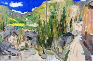 Contemporary Artwork by Wang Panpan - Distant Mountain
