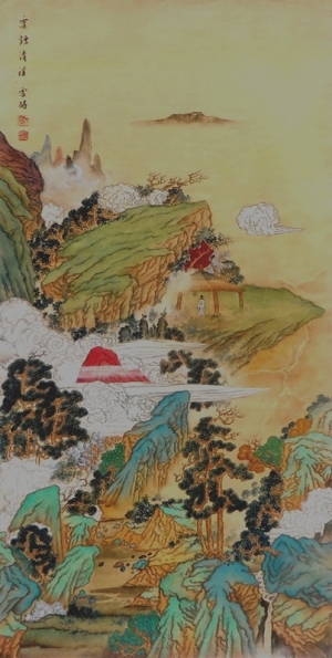 Contemporary Chinese Painting - Stream in Clouds