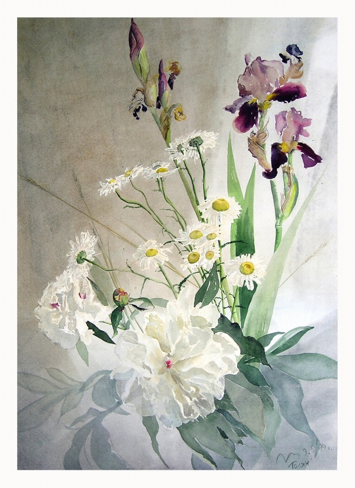 Valeriy Grachov's Contemporary Various Paintings - Peonies and Irises