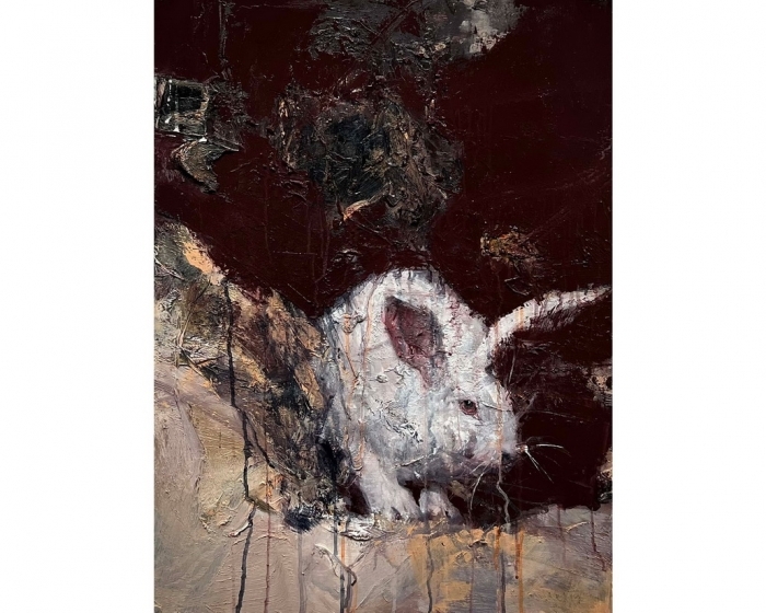Chen Minghua's Contemporary Oil Painting - Rabbit