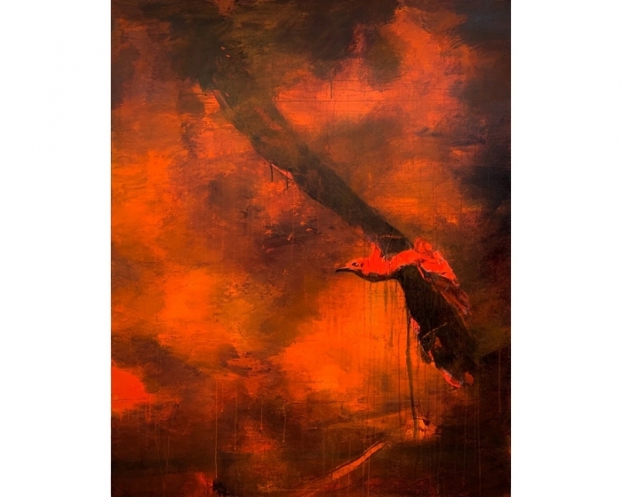 Michael Chen's Contemporary Various Paintings - Bird in Forest Fire