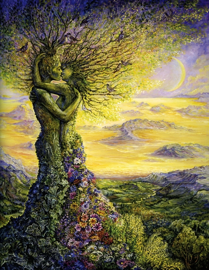 Kinuko Y. Craft's Contemporary Oil Painting - natures embrace  
