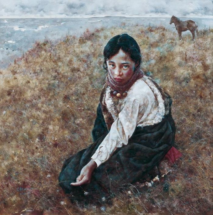 Ai Xuan's Contemporary Oil Painting - Dawn of wilderness