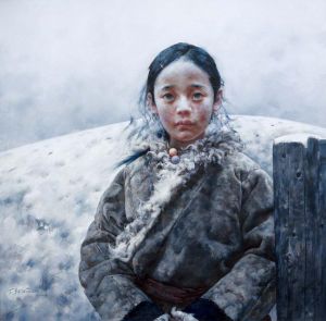 Contemporary Artwork by Ai Xuan - Girl