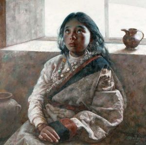 Contemporary Oil Painting - Watching