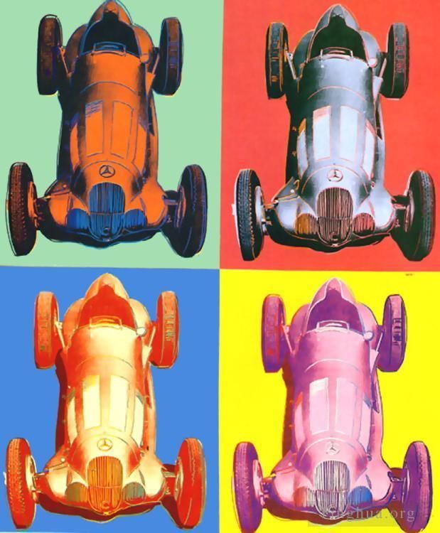Andy Warhol's Contemporary Various Paintings - Benz Racing Car