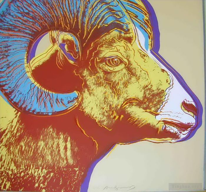 Andy Warhol's Contemporary Various Paintings - Bighorn Ram Endangered Species 2
