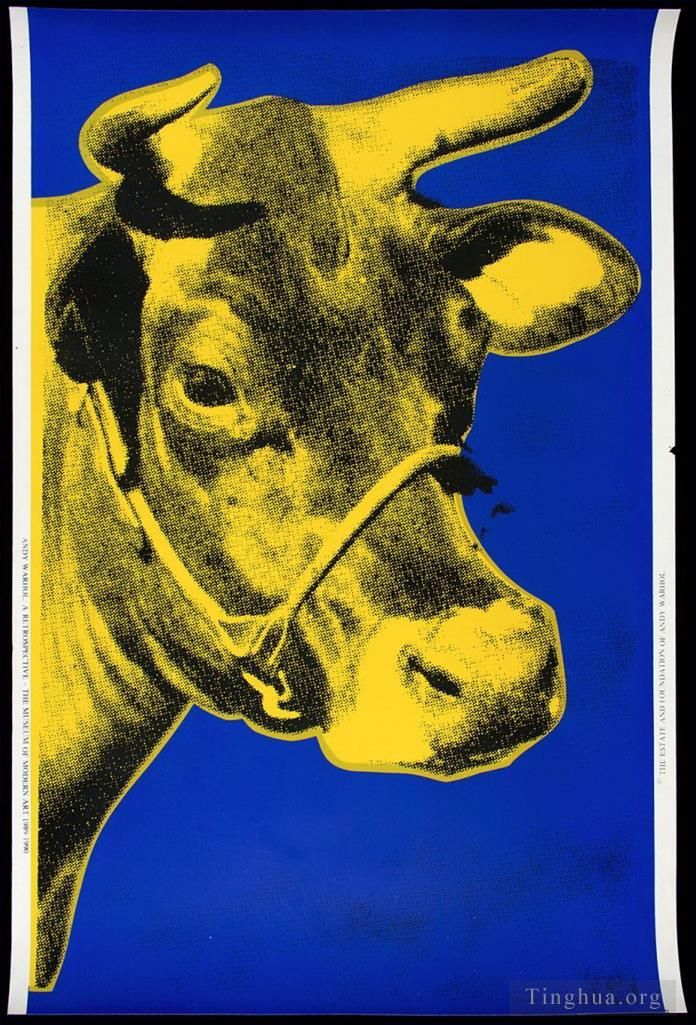 Andy Warhol's Contemporary Various Paintings - Cow blue