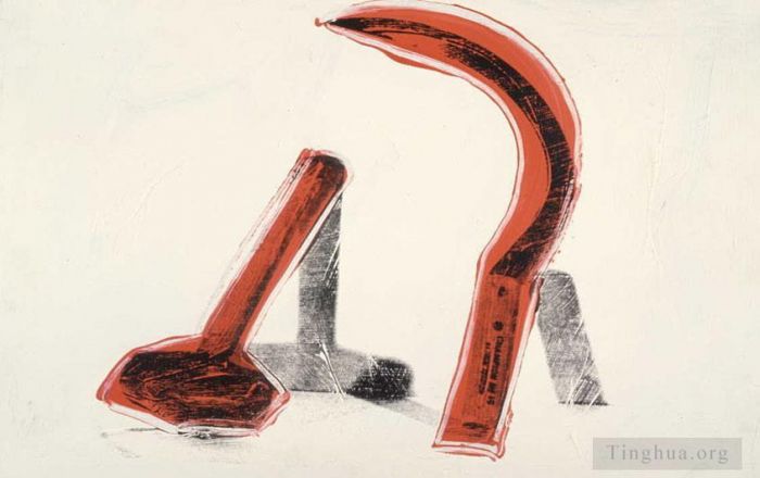 Andy Warhol's Contemporary Various Paintings - Hammer And Sickle