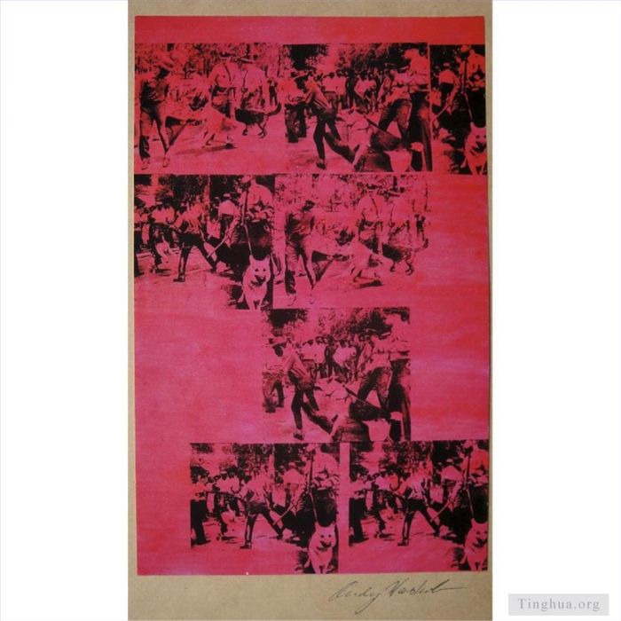 Andy Warhol's Contemporary Various Paintings - Red Race Riot