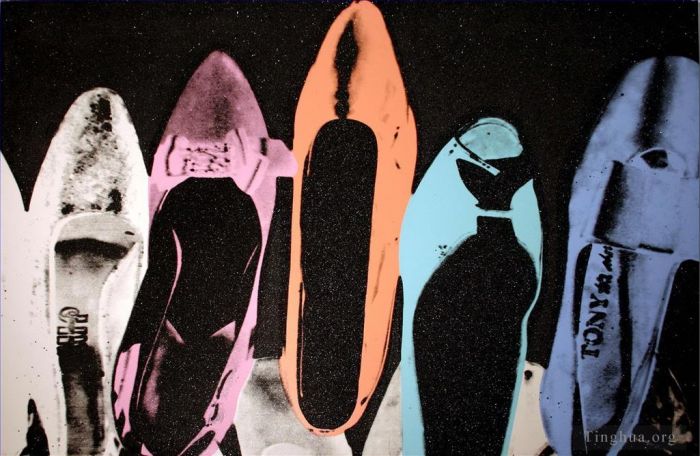 Andy Warhol's Contemporary Various Paintings - Shoes black