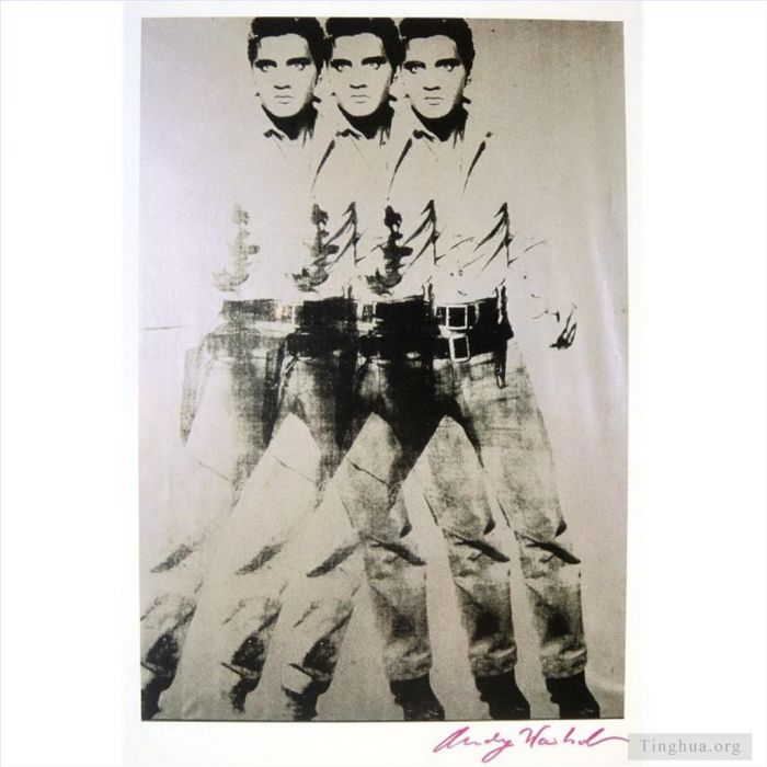 Andy Warhol's Contemporary Various Paintings - Triple Elvis