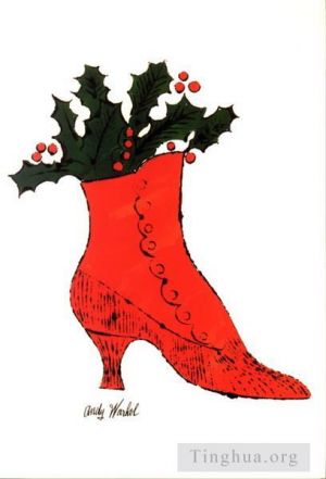 Contemporary Paintings - Red Boot Wit Holly