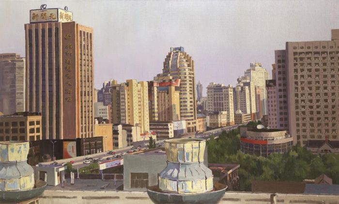 Bai Renhai's Contemporary Oil Painting - Morning Hangzhou