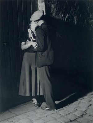 Contemporary Artwork by Brassai - Lovers in the latin quarter 1932