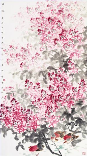 Contemporary Artwork by Cai Qinghong - Dawn in Spring