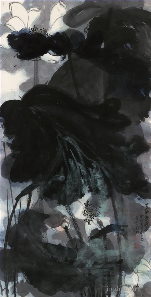 Chang Dai-chien's Contemporary Chinese Painting - Lotus 16