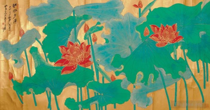 Chang Dai-chien's Contemporary Chinese Painting - Lotus 29