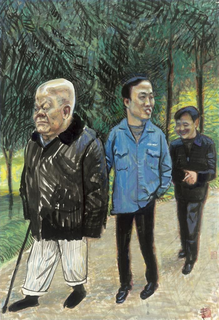 Chang Qing's Contemporary Chinese Painting - Go For A Walk