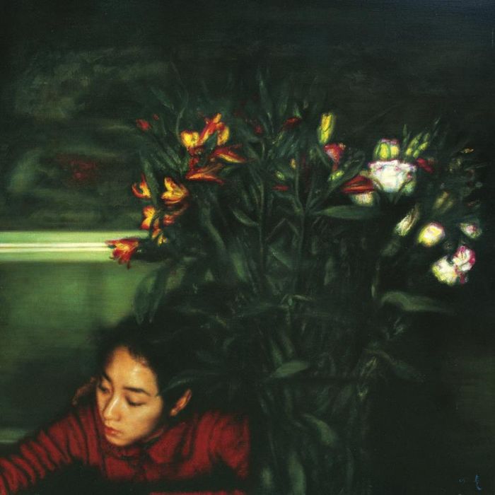 Chang Qing's Contemporary Oil Painting - Among The Flowers