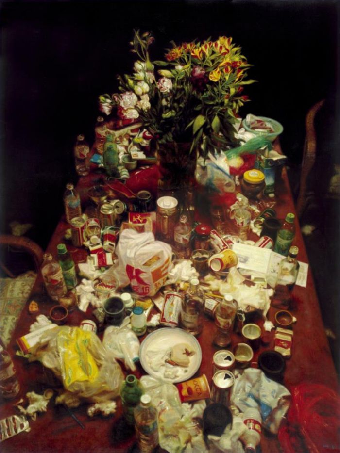 Chang Qing's Contemporary Oil Painting - Big Table