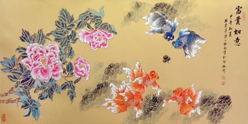 Chen Changzhi and Lin Qingping's Contemporary Chinese Painting - Richness and Happiness