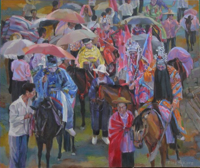 Chen Haiwei's Contemporary Oil Painting - Putian Opera