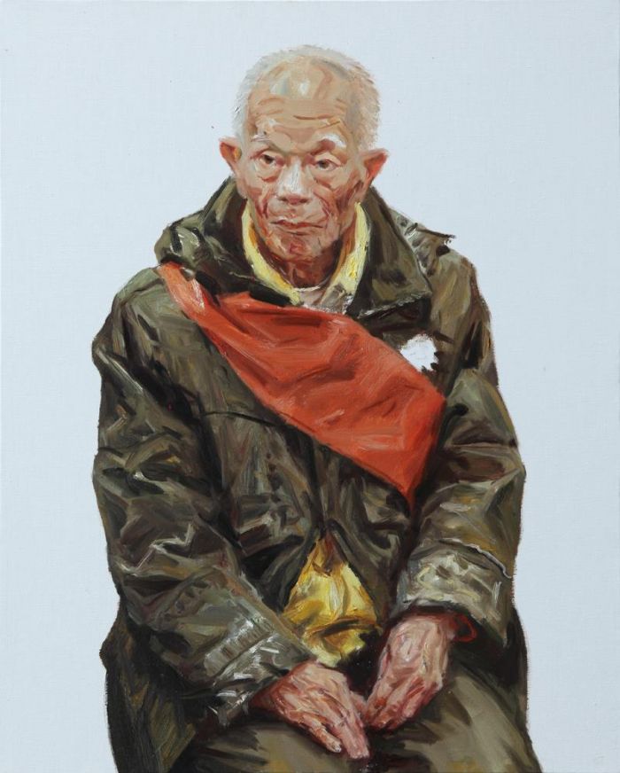 Chen Hongqing's Contemporary Oil Painting - An Old Soldier
