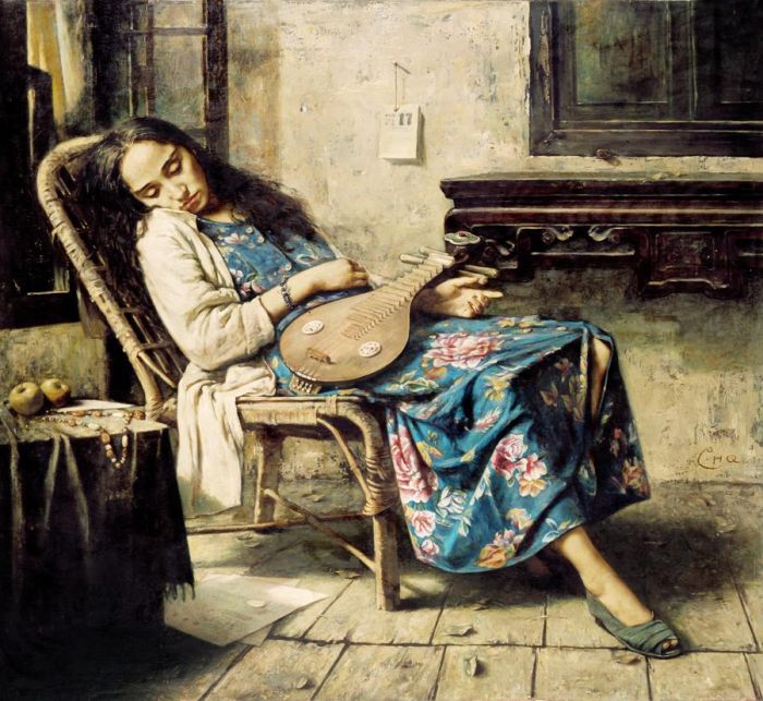 Chen Hongqing's Contemporary Oil Painting - Rest