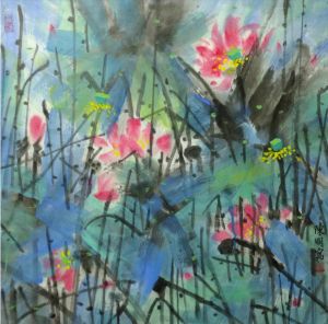 Contemporary Artwork by Chen Ming - The Fragrance of Lotus