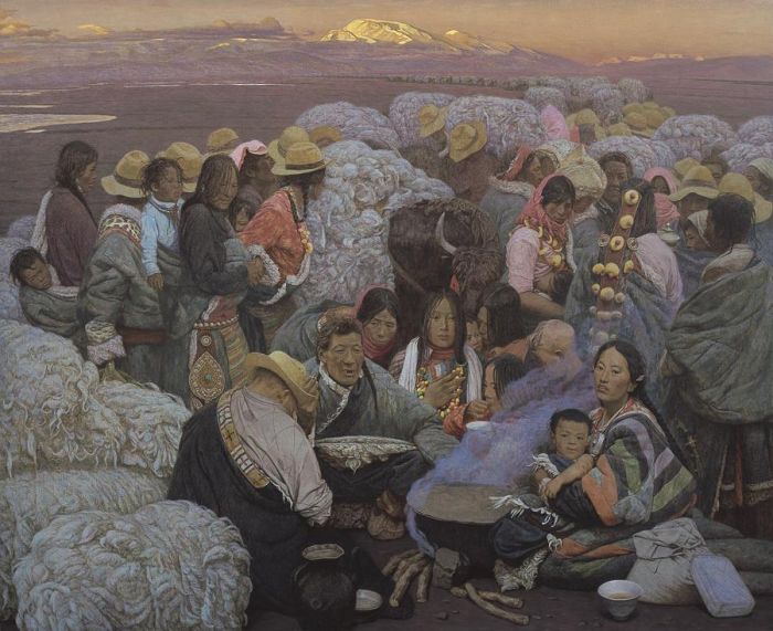 Chen Ning's Contemporary Oil Painting - Sunrise in Gahai