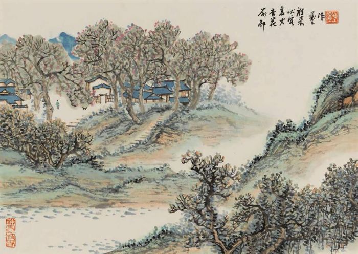 Chen Qiang's Contemporary Chinese Painting - Xinghua Village in Dongting