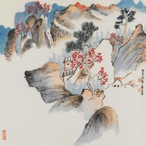 Contemporary Artwork by Chen Qiang - Peaceful Mountain