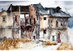 Contemporary Chinese Painting - Old House 