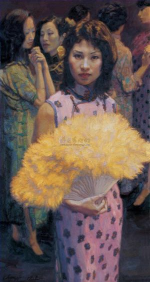 Contemporary Oil Painting - Dance of Fan