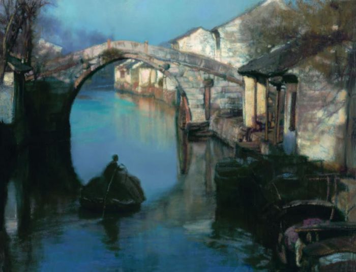 Chen Yifei's Contemporary Oil Painting - Dawn