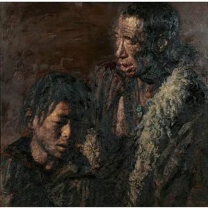Contemporary Oil Painting - Father and Son