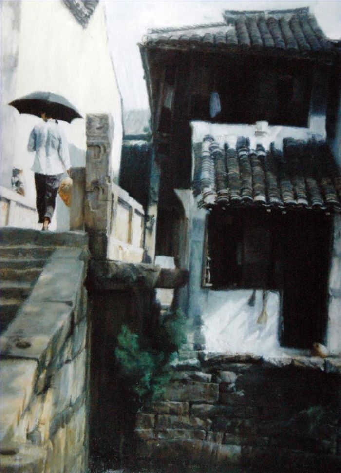 Chen Yifei's Contemporary Oil Painting - February