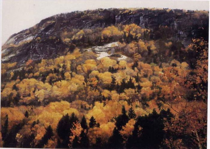 Chen Yifei's Contemporary Oil Painting - Hudson River Valley 1984