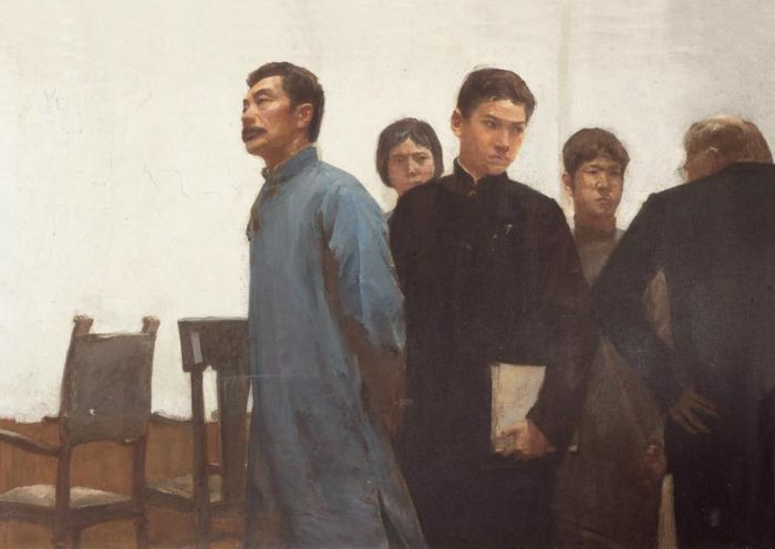 Chen Yifei's Contemporary Oil Painting - Lu Xun