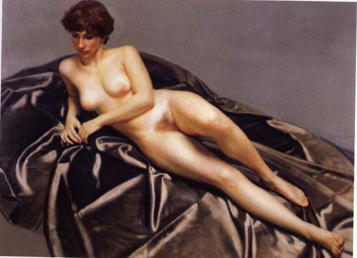 Chen Yifei's Contemporary Oil Painting - Lying Nude